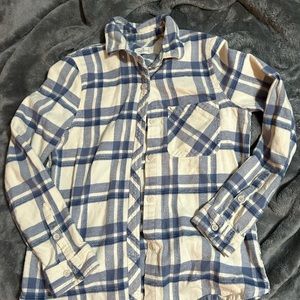Woman’s XS Blue and White Flannel